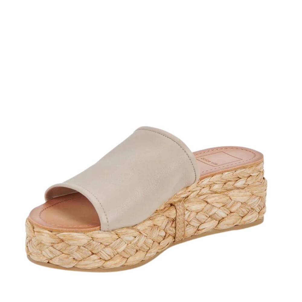 NEW DOLCE VITA women's pablos slide platform sandal in sand leather
